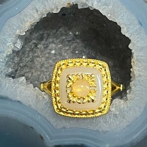 Gold Over Sterling Victorian Inspired Ring